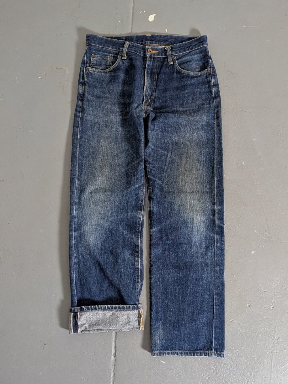 SELVEDGE Edwin heavyweight relaxed Japanese faded and whiskered jeans